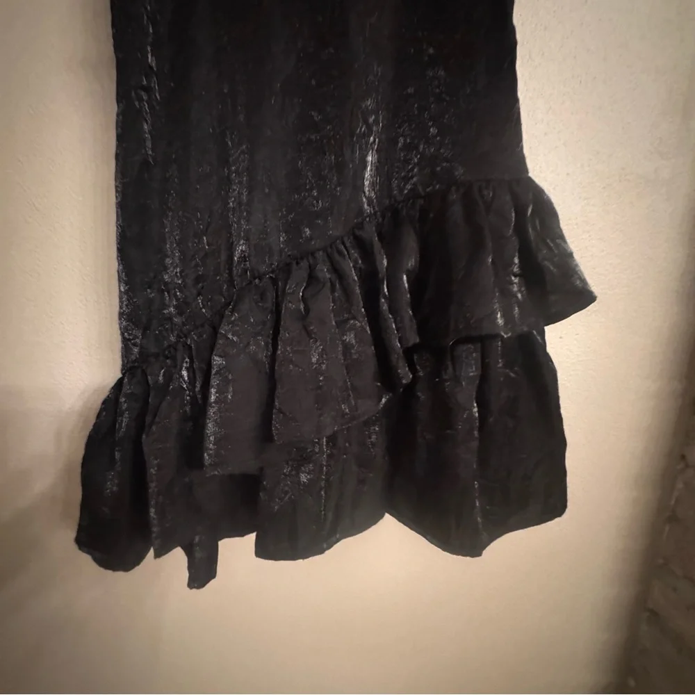 TOPSHOP Little‎ Black Ruffle Dress